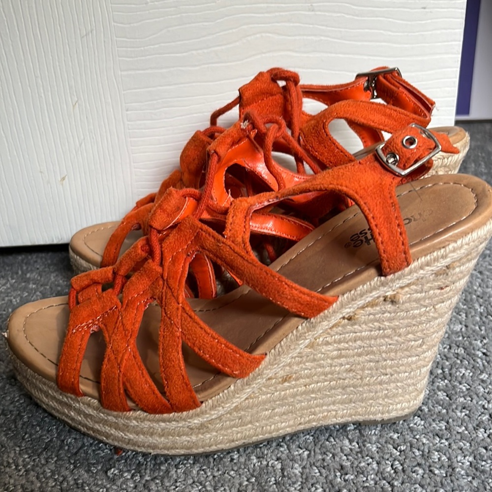 Lace up wedges